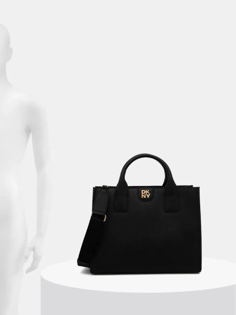 Dkny torebka skórzana kolor czarny R43AKQ11