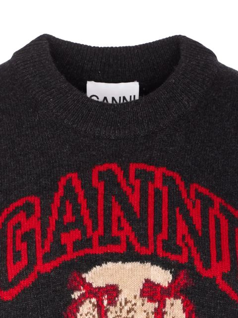 GANNI graphic sleeveless top - Black