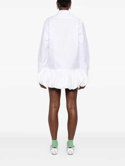 Coperni embroidered-logo dress - White