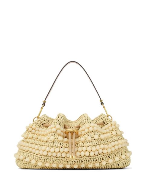 Jimmy Choo medium Cinch beaded embellishment bucket bag - Neutrals - zdjęcie produktu nr 1