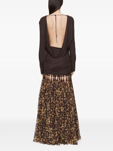 Christopher Esber droplet jersey gown - Brown