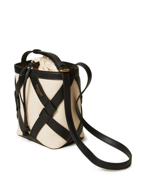 TWINSET cross strap bucket bag - Neutrals - zdjęcie produktu nr 2