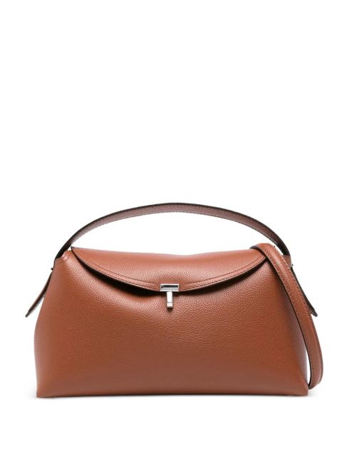 TOTEME tuck-lock fastening grained-leather tote bag - Brown - zdjęcie produktu nr 1