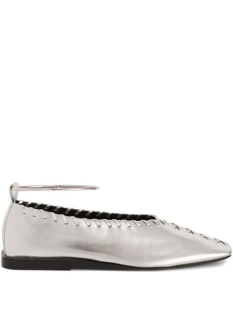 Jil Sander metallic ballet flats - Silver - zdjęcie produktu nr 1