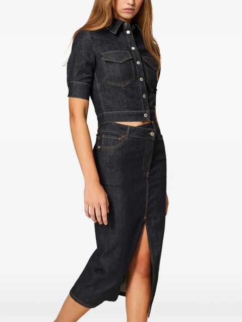 TWINSET slit midi skirt - Blue - zdjęcie produktu nr 2