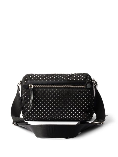 Prada studded Re-Nylon shoulder bag - Black - zdjęcie produktu nr 2