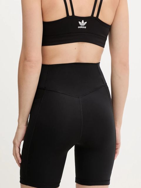 adidas Performance szorty treningowe Optime Essentials damskie kolor czarny gładkie high waist IT2281