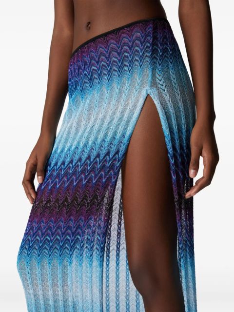Missoni Zigzag-pattern maxi skirt - Blue
