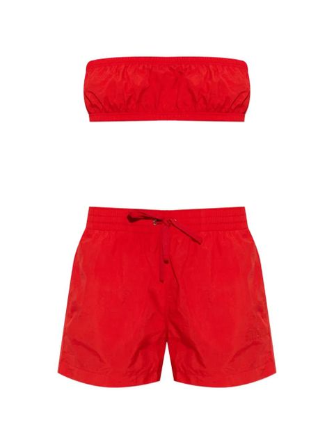 MM6 Maison Margiela drawstring-waistband shorts - Red - zdjęcie produktu nr 1