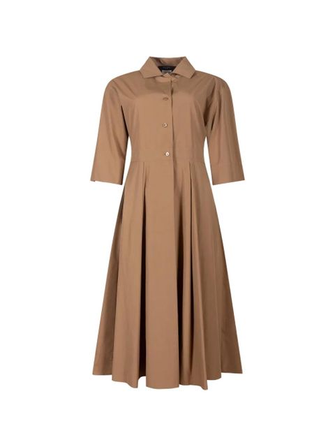 Weekend Max Mara midi cotton-poplin shirt dress - Neutrals - zdjęcie produktu nr 1