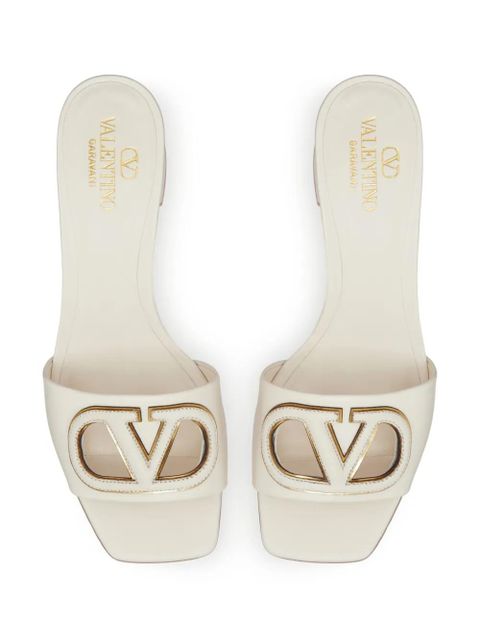 Valentino Garavani 60mm VLogo cut-out sandals - Neutrals
