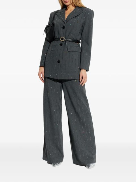 Self-Portrait beaded drawstring trousers - Grey - zdjęcie produktu nr 2