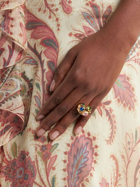 ETRO crystal-embellished ring - Gold - zdjęcie produktu nr 2