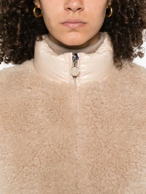 Moncler quilted shearling vest - Neutrals