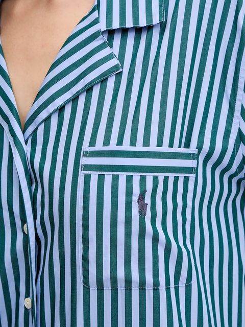 Polo Ralph Lauren piżama bawełniana kolor fioletowy bawełniana 4P8004