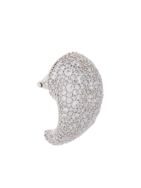 Lanvin crystal-embellished clip-on earrings - Silver