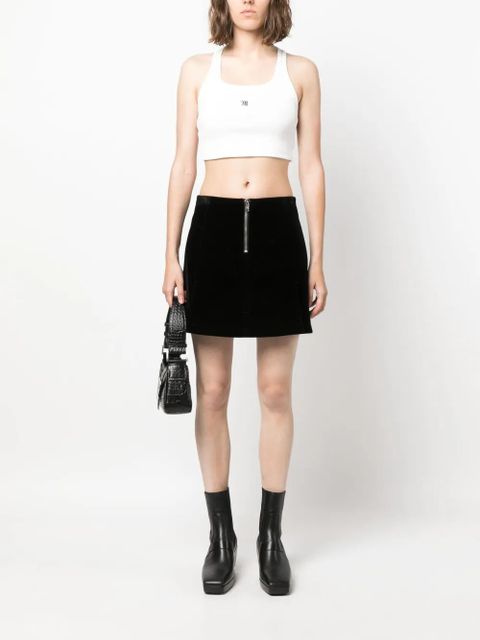 MISBHV The M logo-embroidered top - White