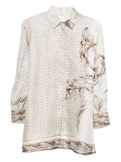 Max Mara printed silk twill shirt - Neutrals - zdjęcie produktu nr 1