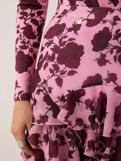 Bizuu spódnica CANDICE kolor różowy mini rozkloszowana CANDICE RÓŻOWY