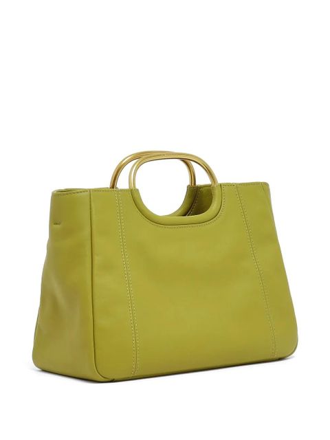 TWINSET metal-handle leather tote bag - Green