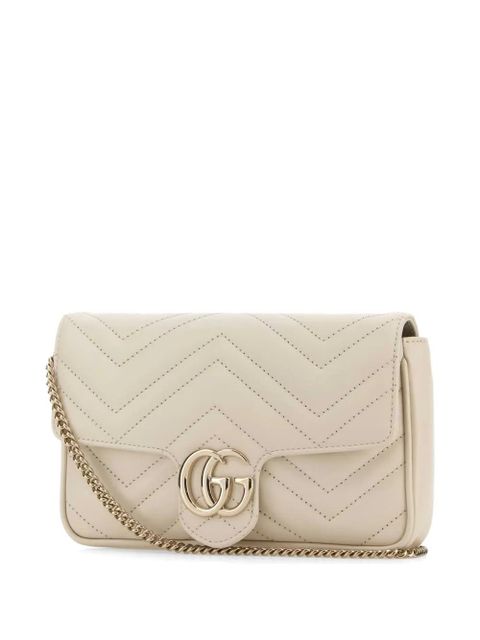 Gucci gg marmont leather shoulder bag - Neutrals