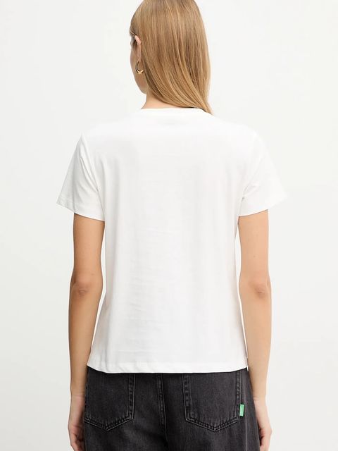 Pinko t-shirt bawełniany damski kolor biały 100535 A2RN