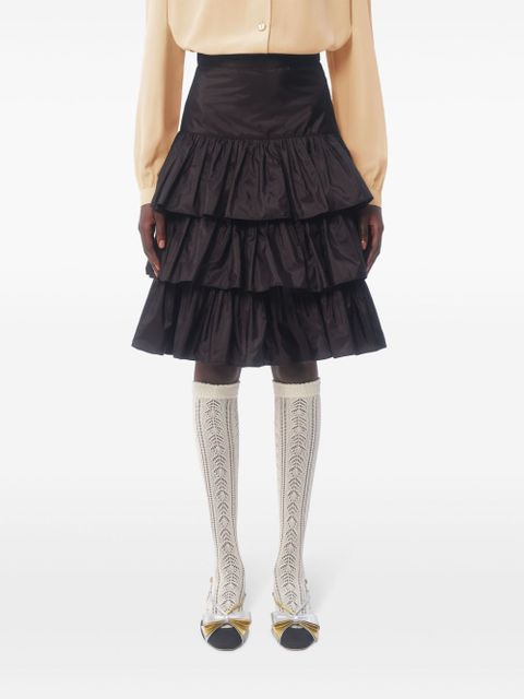 Valentino Garavani ruffled taffeta skirt - Black - zdjęcie produktu nr 2