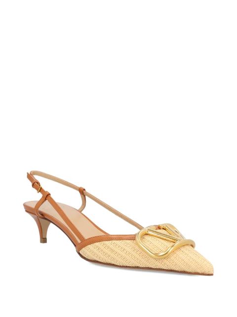Valentino Garavani V-logo slingback pumps - Neutrals - zdjęcie produktu nr 2
