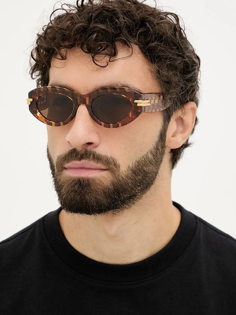 Bottega Veneta okulary przeciwsłoneczne damskie kolor brązowy BV1322S - zdjęcie produktu nr 1