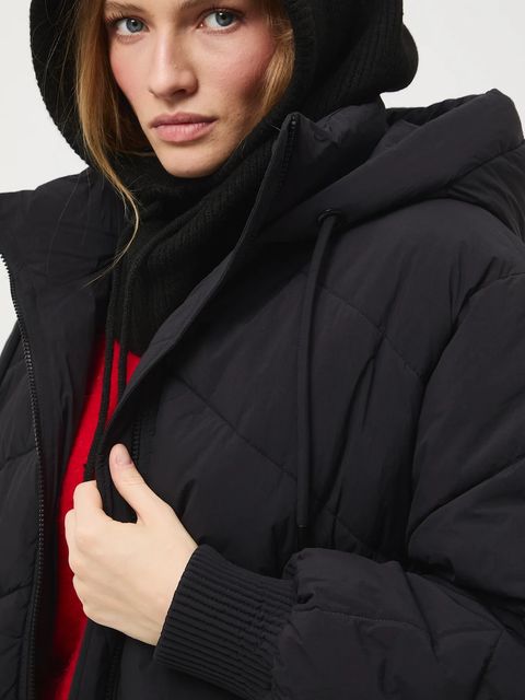 Medicine kurtka damska kolor czarny zimowa oversize