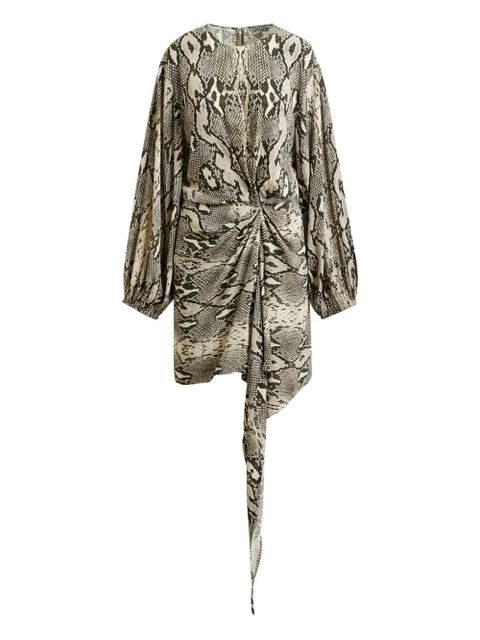 Essentiel Antwerp balloon-sleeve draped asymmetric dress - Grey - zdjęcie produktu nr 1