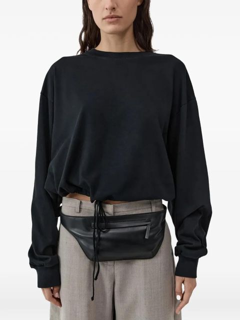 St. Agni drawstring-hem long-sleeve sweatshirt - Black - zdjęcie produktu nr 2