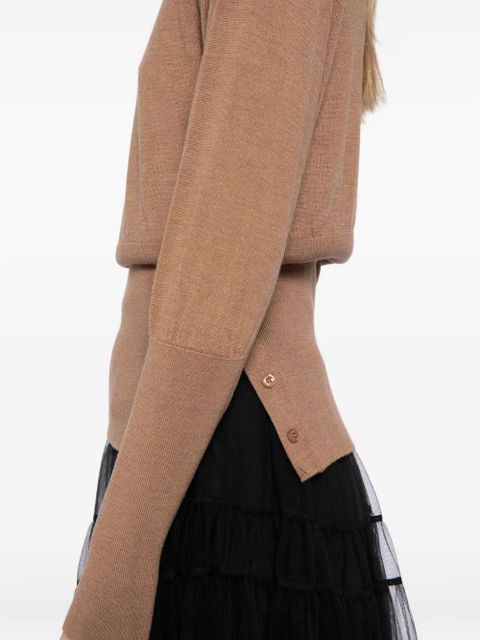 Simone Rocha fitted high-neck top - Brown