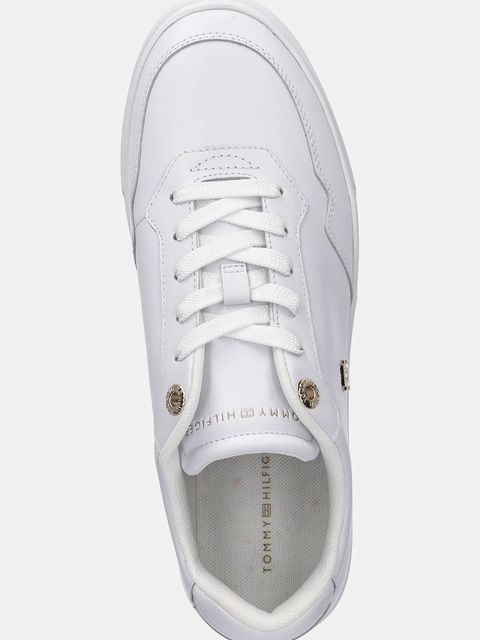 Tommy Hilfiger sneakersy skórzane ESSENTIAL ELEVATED COURT SNEAKER damskie kolor biały FW0FW08758