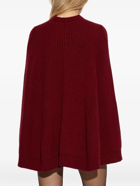Max Mara Astoria cape pocket mini dress - Red