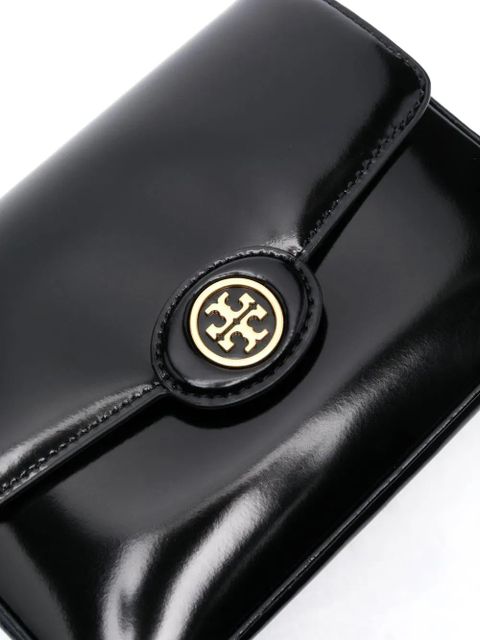 Tory Burch logo-plaque crossbody bag - Black