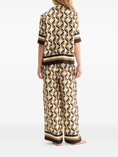 ERES Sonore geometric-print short-sleeve shirt - White