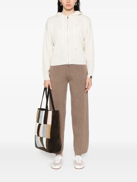 Max Mara hooded cashmere cardigan - Neutrals