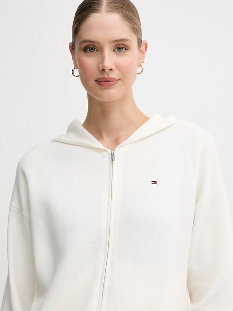 Tommy Hilfiger kardigan damski kolor beżowy lekki WW0WW42018