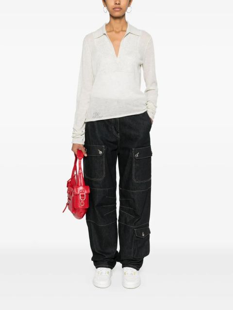 Zadig&Voltaire Sally rhinestone-embellished cashmere jumper - Neutrals