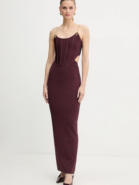 Marciano by Guess sukienka AISHA kolor bordowy maxi dopasowana 5BGK10 5036Z - zdjęcie produktu nr 1