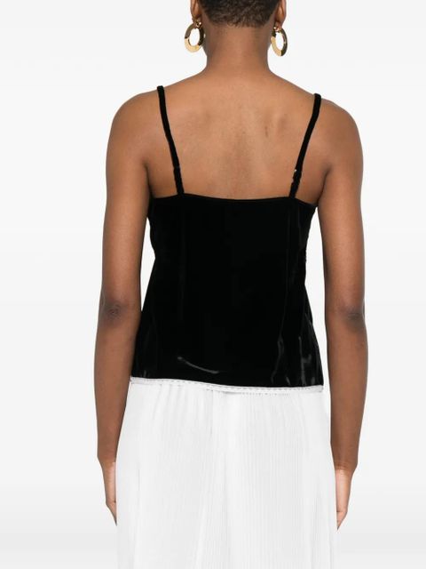 Prada logo-patch sleeveless top - Black