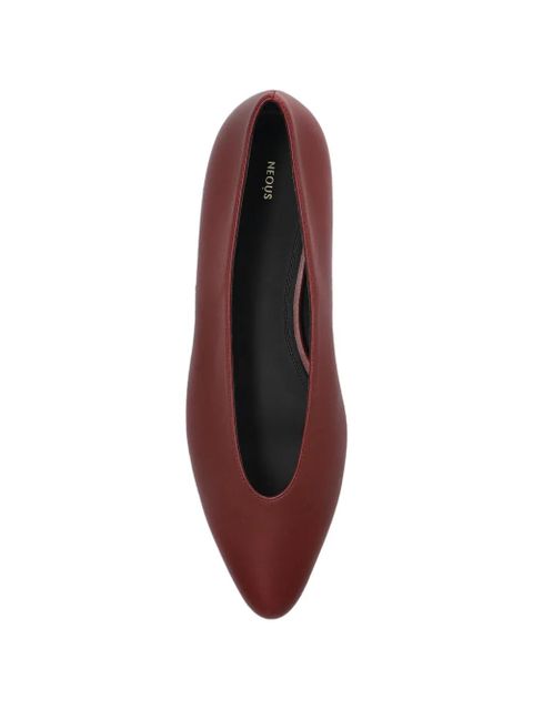 NEOUS point leather pumps - Red
