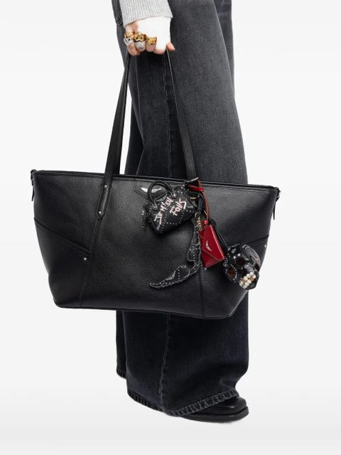 Zadig&Voltaire Love Message leather pouch charm - Red