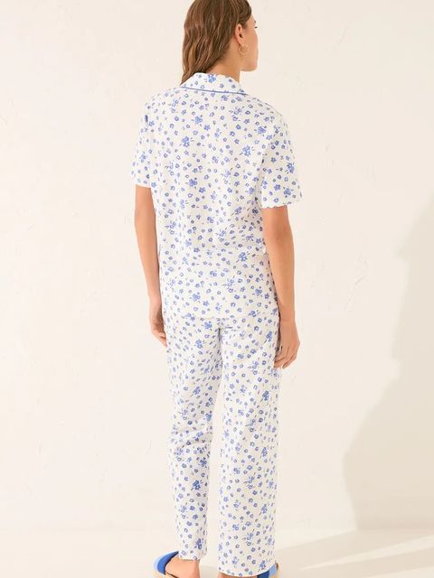 women'secret piżama bawełniana damska kolor biały bawełniana 3139889