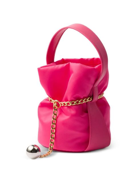 Prada Petit Sac Noir mini Re-Nylon and nappa leather bucket bag - Pink