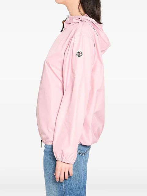 Moncler hooded logo-patch jacket - Pink