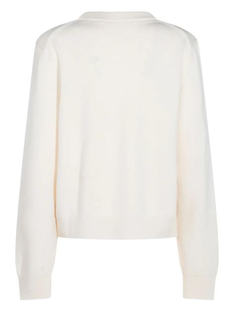 Jil Sander embroidered wool jumper - White - zdjęcie produktu nr 2