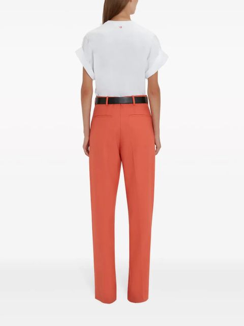 Victoria Beckham pleat-detail wide-leg trousers - Orange