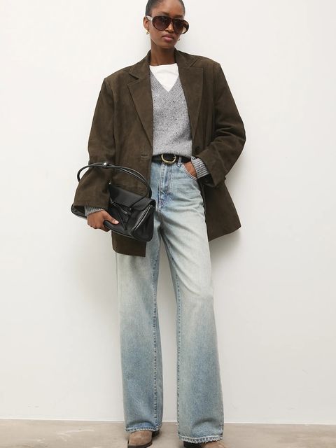 Answear.LAB sztyblety zamszowe kolor beżowy na słupku